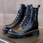 Cashmere Lined British Style Short Martin Boots