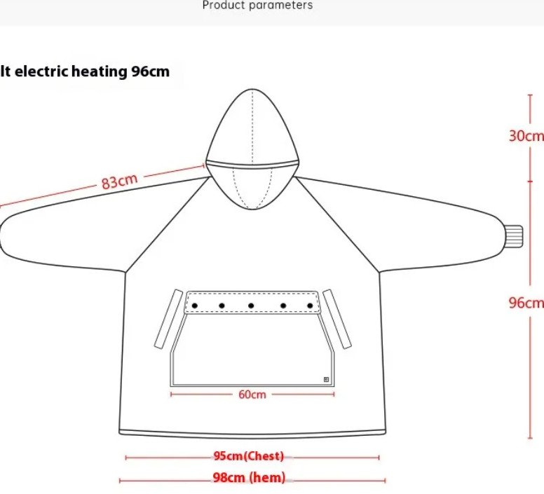 Heated Hooded Blanket Sweater