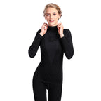2022 Women's Thermal Striped Turtleneck Underwear Set