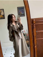 Mid-length Trench Coat for Women - Fashionable & Simple