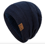 Fleece-Lined Wool Knit Winter Hat | Embroidered Cap