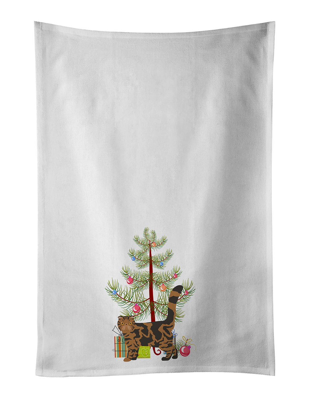 Foldex Exotic Fold Cat Christmas Kitchen Towel Set of 2