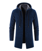 Medium Long Plush Thickened Coat for Men