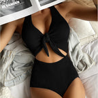 2024 Women's Sexy Halter One-Piece Swimsuit in Multi-Color