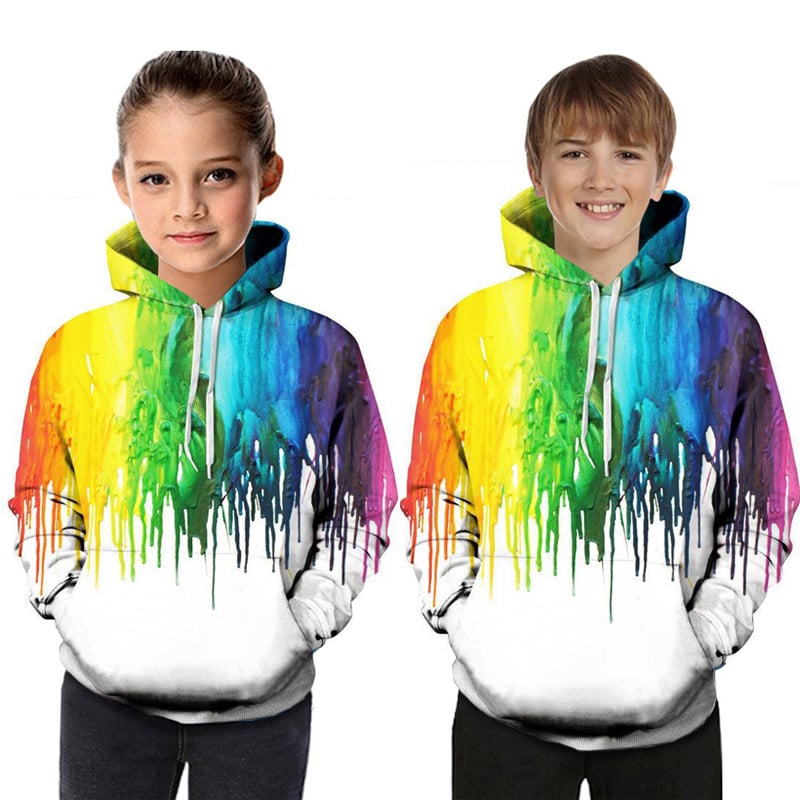 Children's Hooded Sweater with Digital Print Design