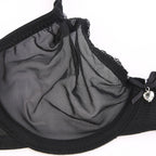 Ladies Transparent Mesh Lingerie Set - Ultra-thin Bra & Thong