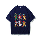 Christmas Print Round Neck Unisex T-Shirt, Short Sleeve | Streetwear