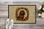 American Water Spaniel Christmas Flowers Doormat