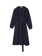 Women's Mid-Length Loose Woolen Windbreaker Jacket