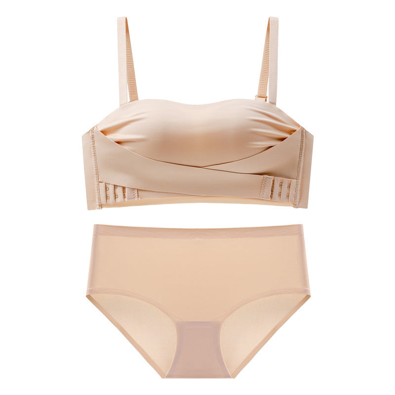 Strapless Bra Set for Small Chest with Anti-Slip Design