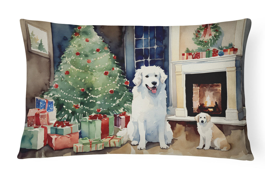 Kuvasz Cozy Christmas Throw Pillow
