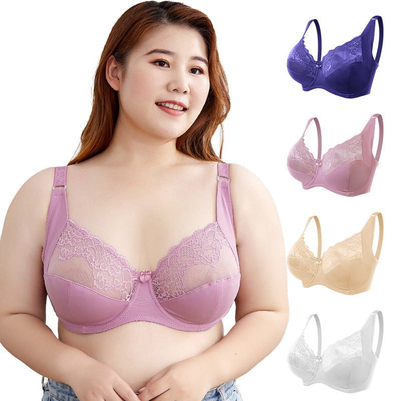 Plus Size Lace Bra with Underwire for Women