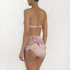 Fashionable Lace Trim Mesh Bikini Swimwear for Women