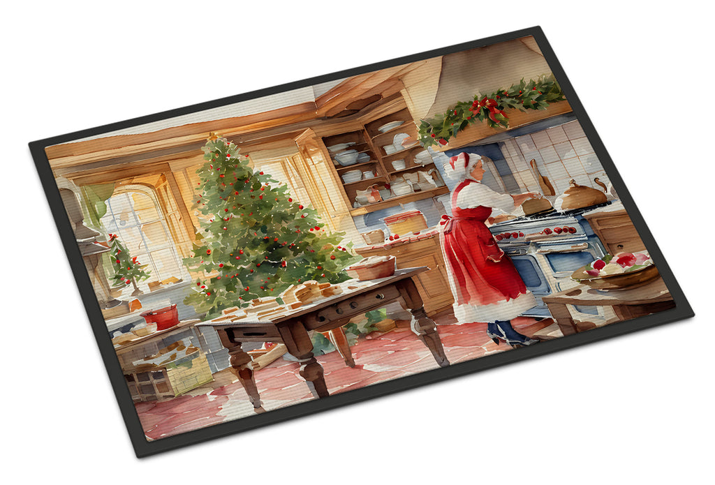 Cookies with Santa Claus Mrs. Claus Doormat