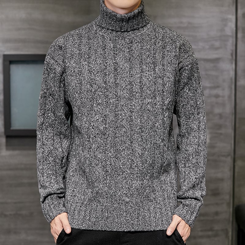 Thickened Loose High Neck Sweater for Men