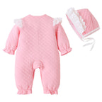 Korean Baby Girl Crawling Outfit - Cotton Long Sleeve Bodysuit