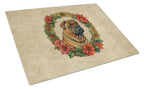 Shar Pei Christmas Flowers Glass Cutting Board