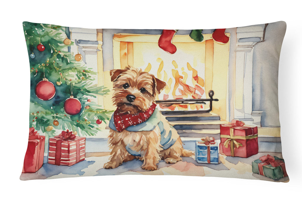Norfolk Terrier Cozy Christmas Throw Pillow
