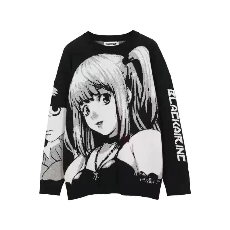 Y2K Women’s Hip Hop Harajuku Anime Girl Knitted Sweater