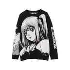 Y2K Women’s Hip Hop Harajuku Anime Girl Knitted Sweater