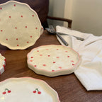 Hand-Painted Christmas Ceramic Coffee Cup & Saucer