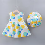 Polka Dot Bow Sleeveless Dress - Country Style Design