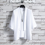 2024 Summer Men's Japanese Kimono Jacket and Shirt