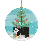 Cymric Cat Christmas Ceramic Ornament