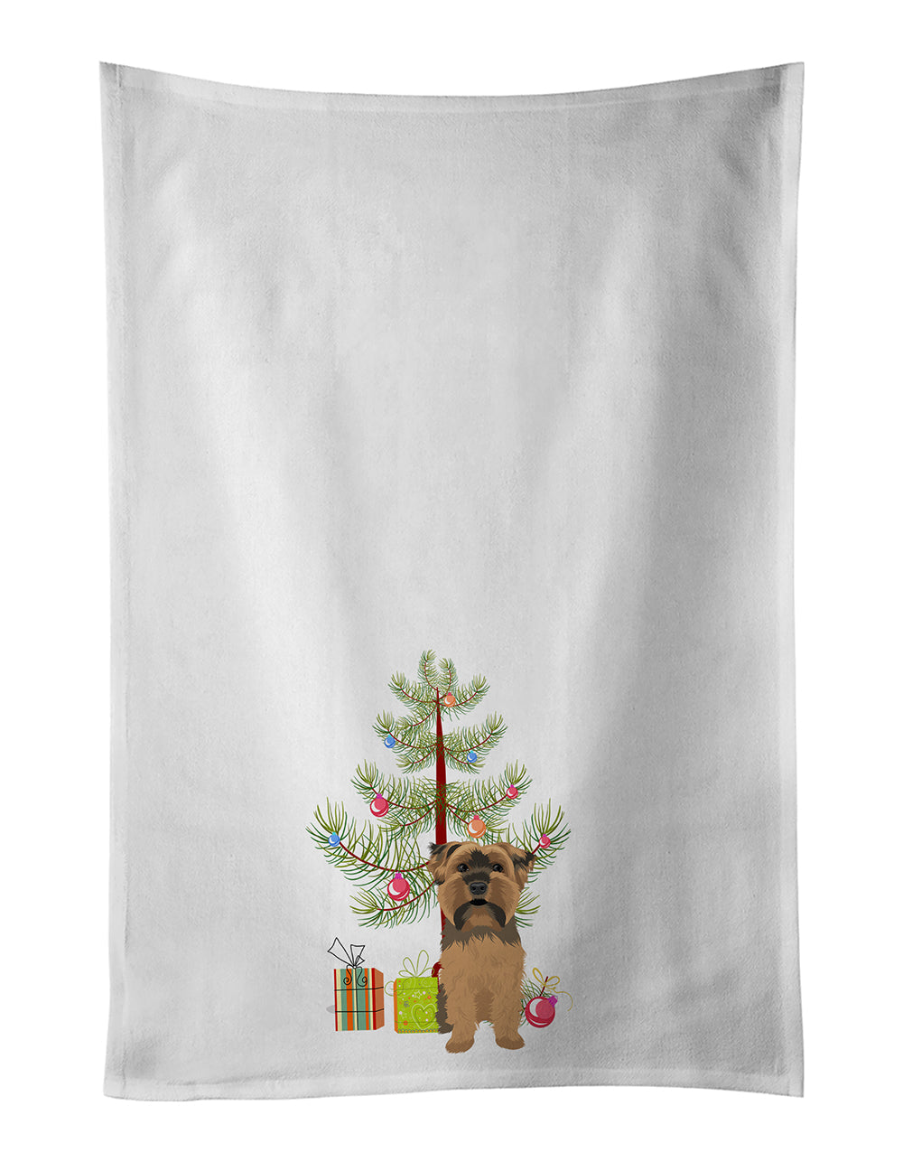 Yorkie Chocolate #1 Christmas Kitchen Towel Set of 2