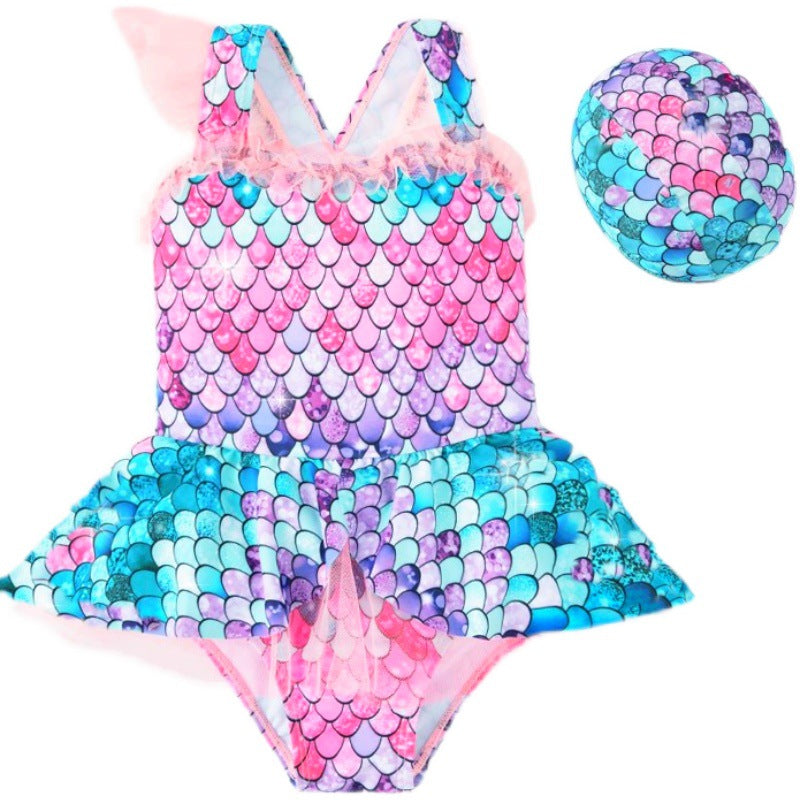 2023 Cute Mermaid Swimsuit for Girls (One-Piece)