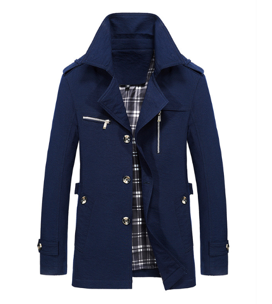 Men's Solid Color Casual Workwear Lapel Jacket
