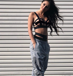 Strappy Cage Bra and Cutout Bottom Lingerie Set