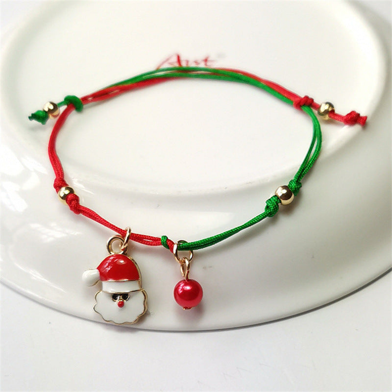 Hand-woven Christmas Ornaments Bracelet for Women