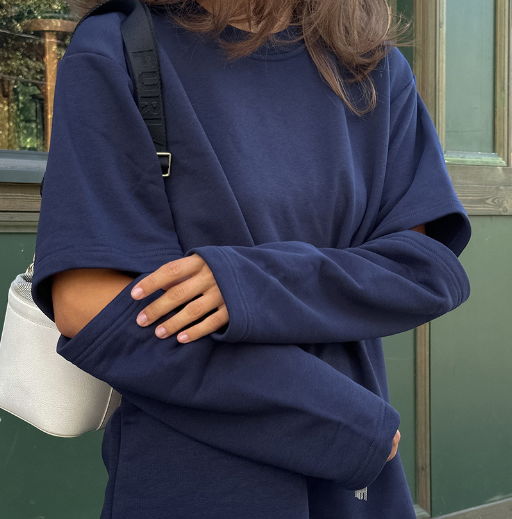 Hollowed Out Round Neck Knitted Women's Sweater