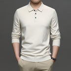 Men's Casual Business Wool T-shirt with Lapel Design | Streetwear