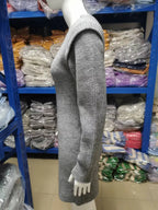 Solid Color Round Neck Sweater