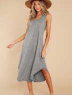 Sleeveless V-Neck Loose Irregular Dress