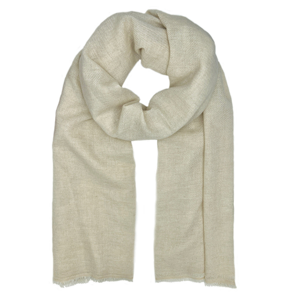 Champagne Handloom Cashmere Scarf