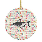 Iridescent Shark Christmas Ceramic Ornament