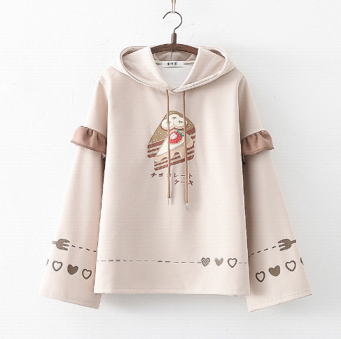 Casual Plush Hooded Sweater for Women