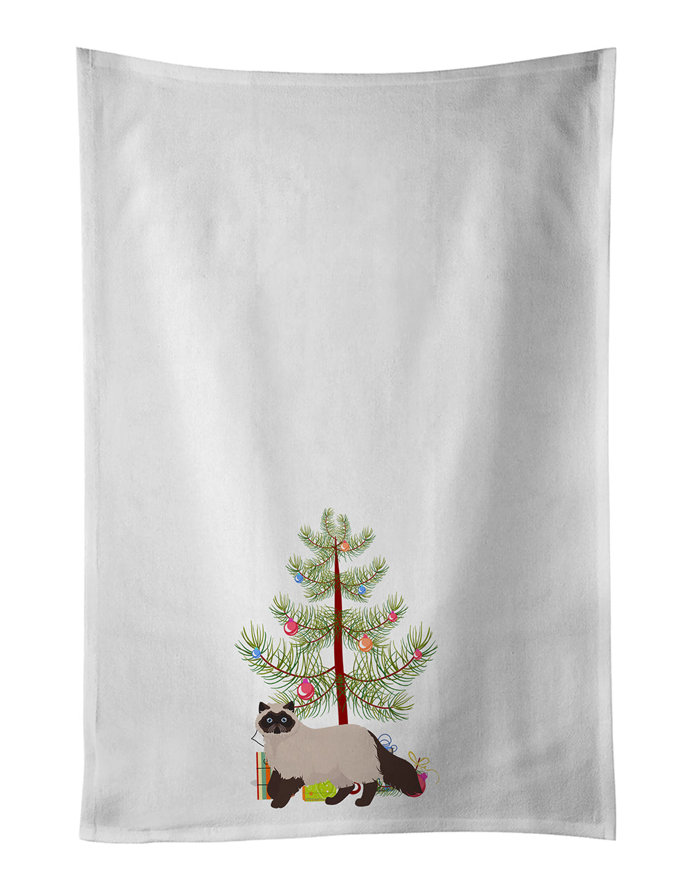 Colorpoint Persian Hymalayan Cat Christmas Kitchen Towel Set of 2