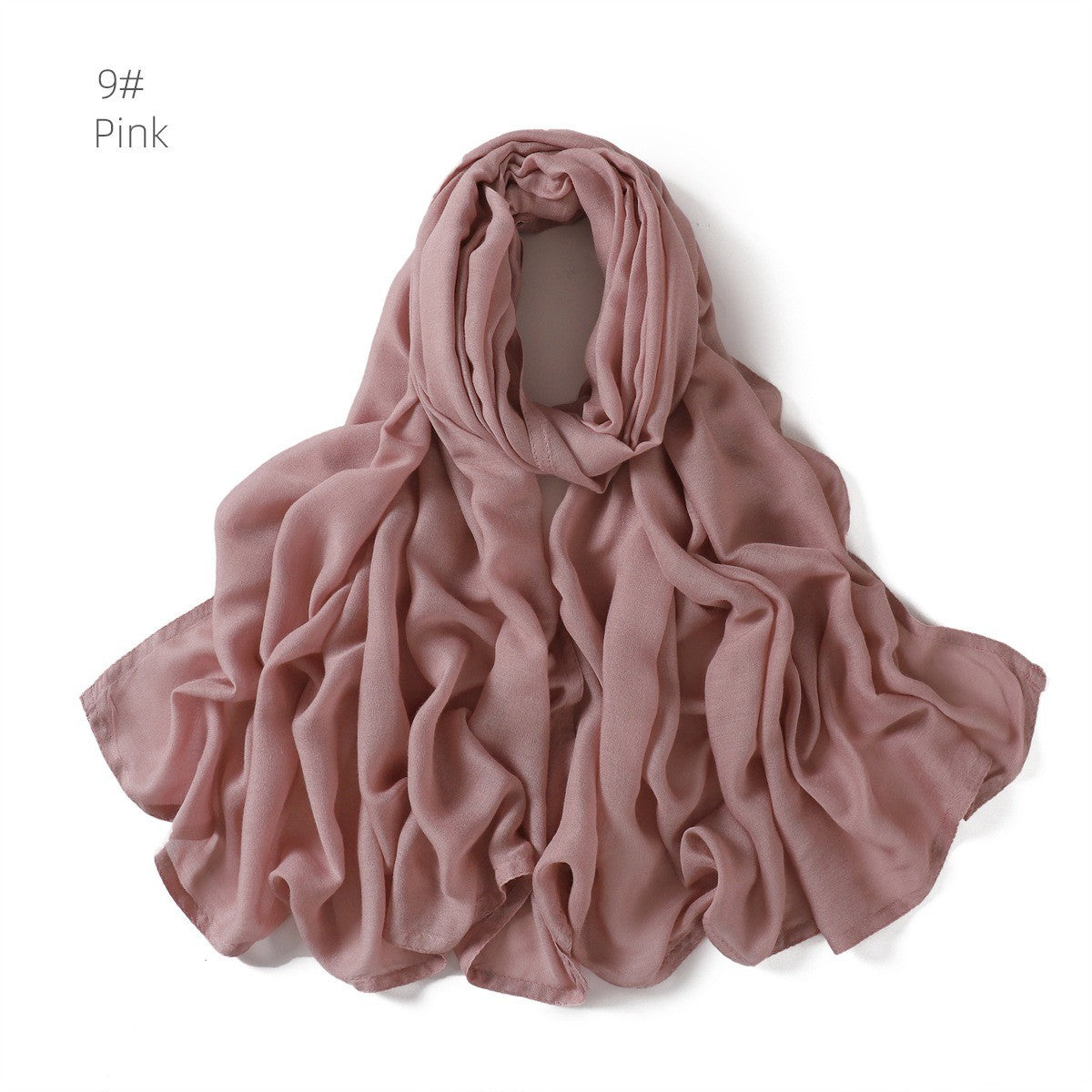 Solid Color Viscose Cotton Scarf for Muslim Women (One)