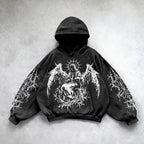 gothic print washable hoodie Man New | Streetwear