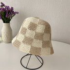 Handmade Coarse Wool Knitted Fisherman Hat for Women | Embroidered Cap