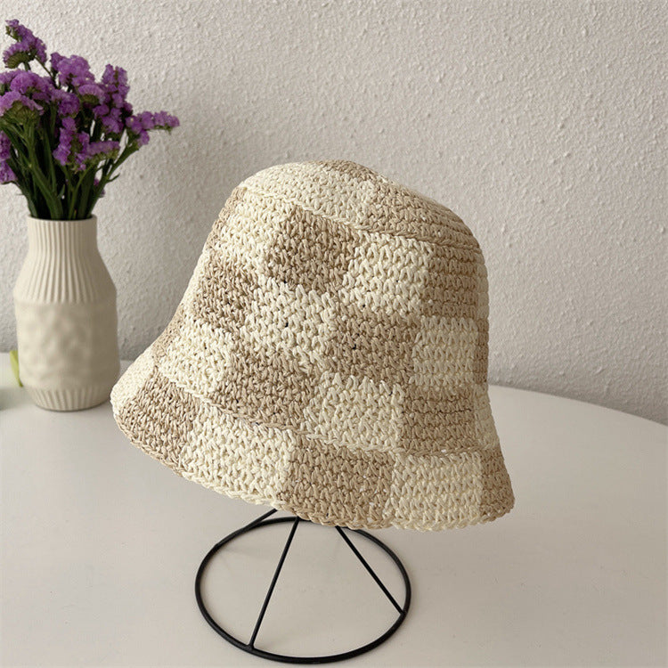 Handmade Coarse Wool Knitted Fisherman Hat for Women | Embroidered Cap