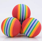 Rainbow Foam Cat Balls, Soft EVA Lightweight Bouncy Play Balls for Cats & Kittens, Colorful Interactive Chase & Pounce Toy, 3.5cm, Multipack