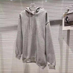 Rhinestone Shiny Loose Pullover Hoodie | Streetwear