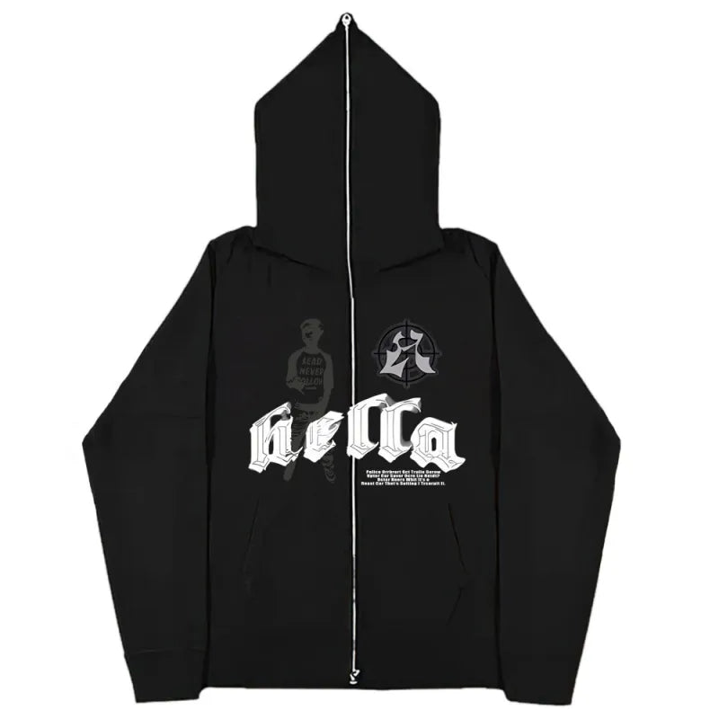Oversized Zipper Hoodie | Streetwear