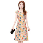2023 Summer Women's Chiffon Bow Dress Plus Size
