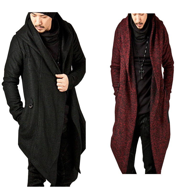 Unisex Loose Fit Hooded Trench Coat with Pockets